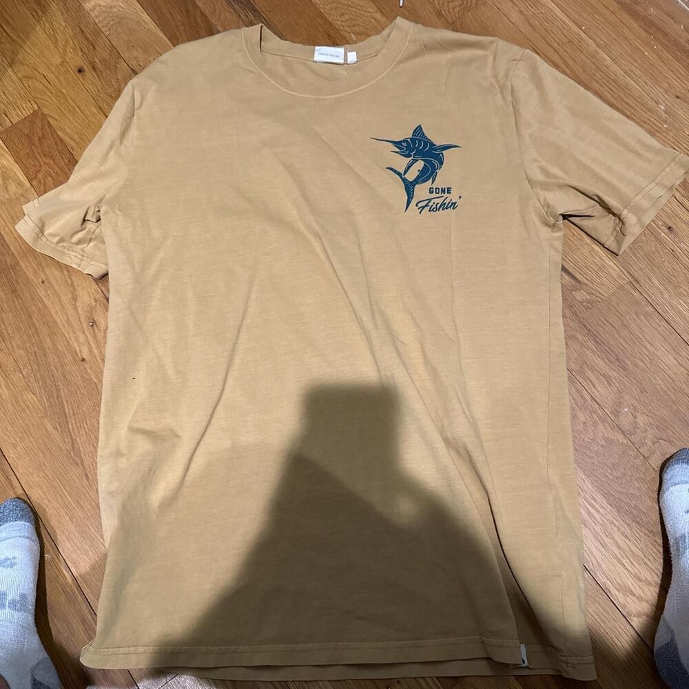 Unbranded Men's Tan and Yellow T-shirt